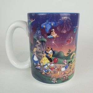 2000 Walt Disney World Parks Storybook Monorail Coffee Cup Mug Made in Thailand